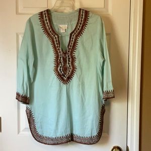 Soft Surroundings Women’s Long Sleeves Boho Bohemian Cover Up Size Medium